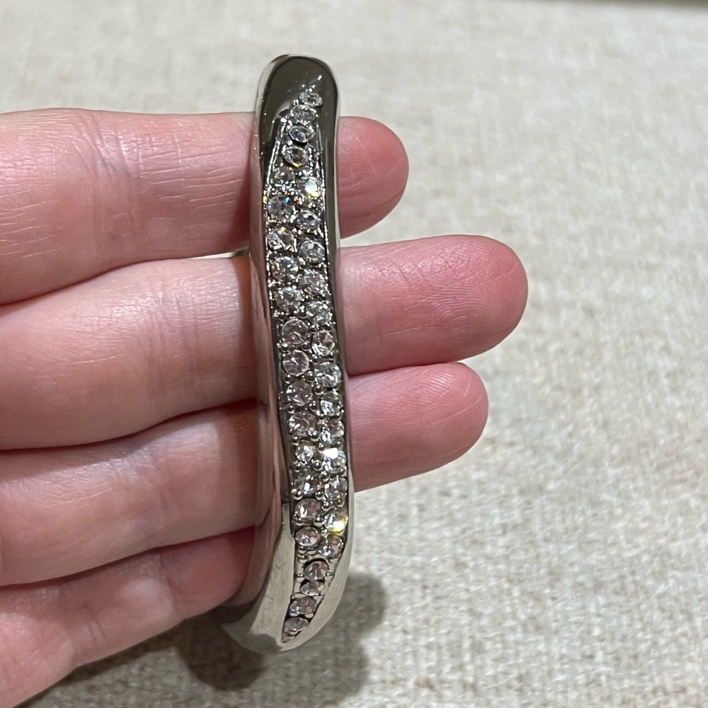Silver Rhinestone Cuff Bracelet - Picture 5 of 6